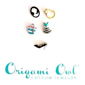 Origami Owl 🦉 Fashion Charms Set of 5 NWT $17